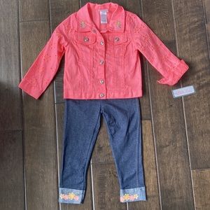 💜3/$15 Little Lass Jacket & Pants Set